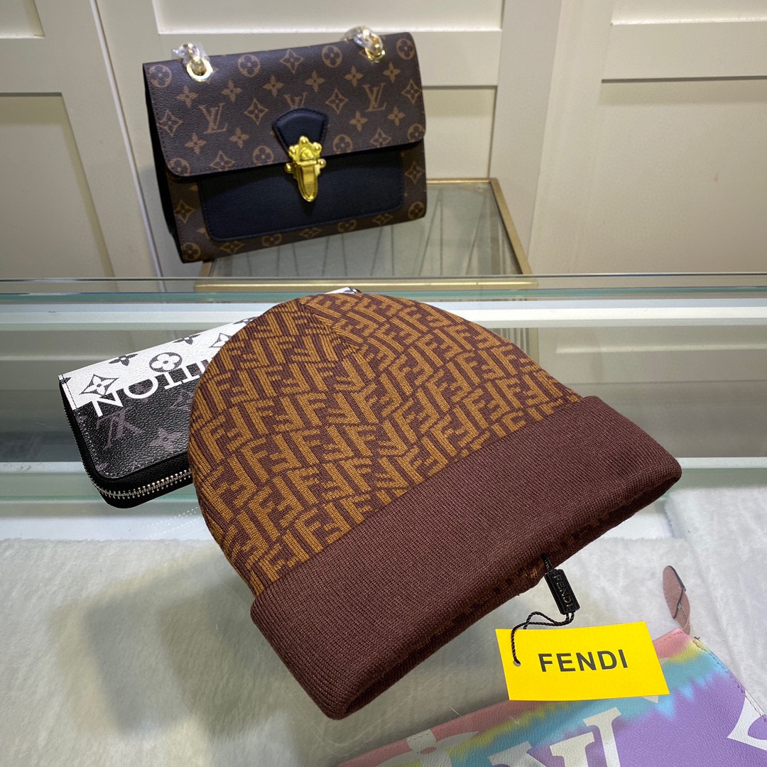 Fendi Beanie In Brown - Soul Replicas
