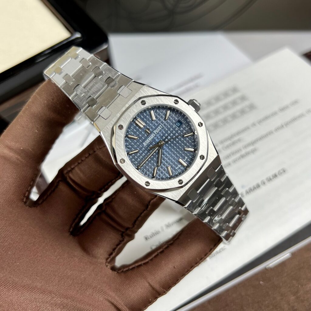 Audemars Piguet Replica Watch Royal Oak Blue Dial Metal Wire 34mm - Soul Replicas