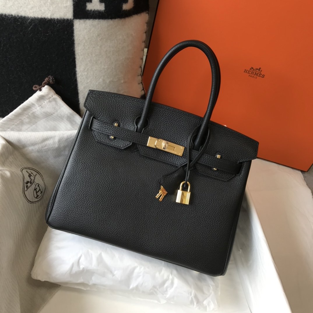 Hermes Birkin Black Togo Gold Hardware Bag For Women. Women-s Handbags. Shoulder Bags 30cm/12in - Soul Replicas