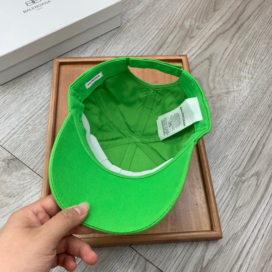 Balenciaga Logo Visor Cap In Green - Soul Replicas
