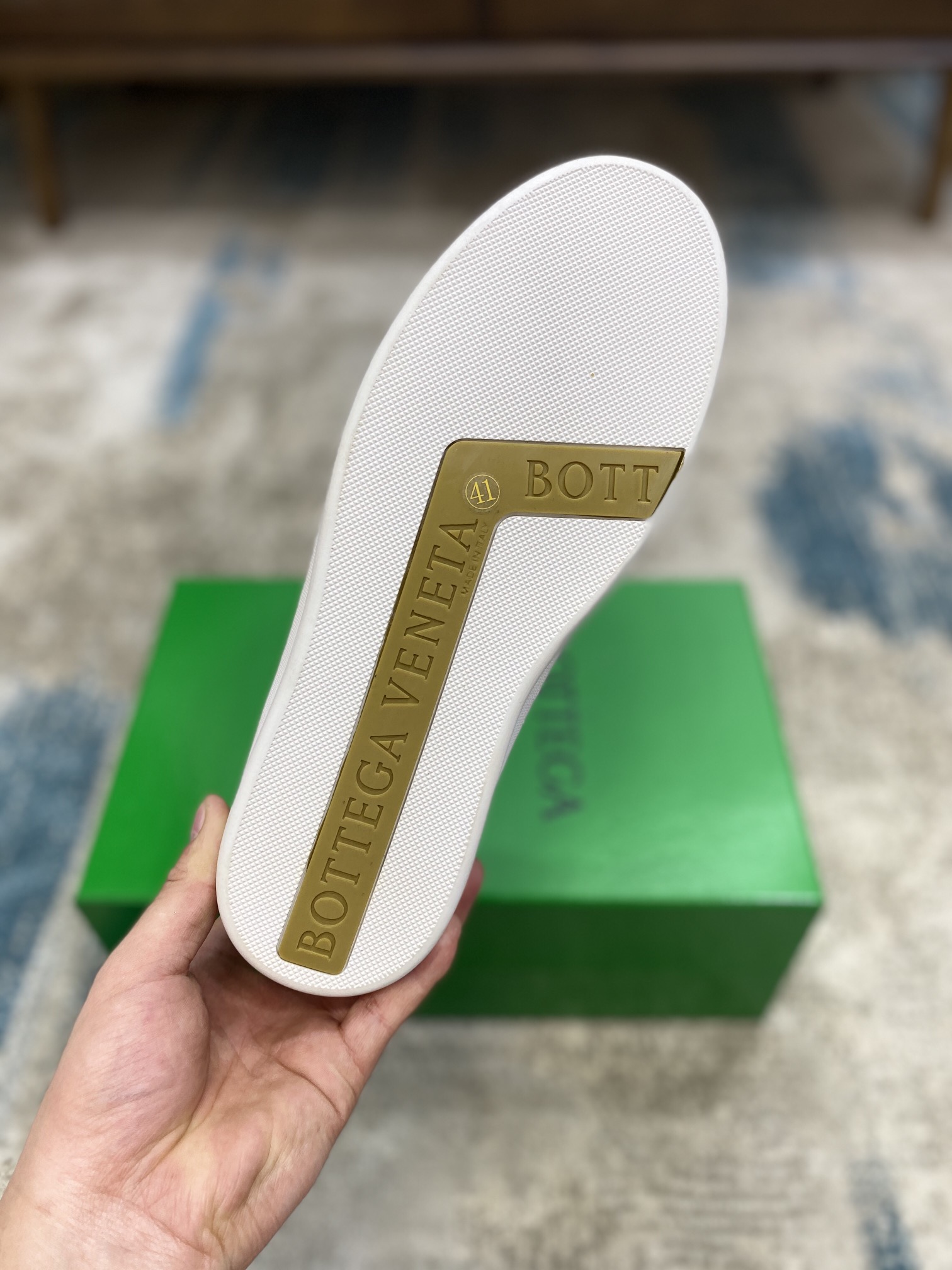 Bottega Veneta Men's With Fin Sneakers White Green For Men - Soul Replicas