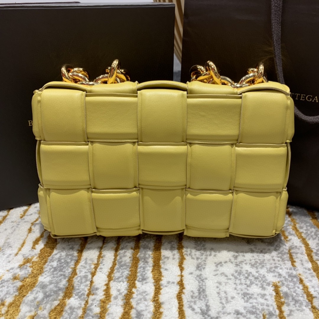 Bottega Veneta Chain Cassette Bag For Women 10.2in/26cm In Yellow - Soul Replicas