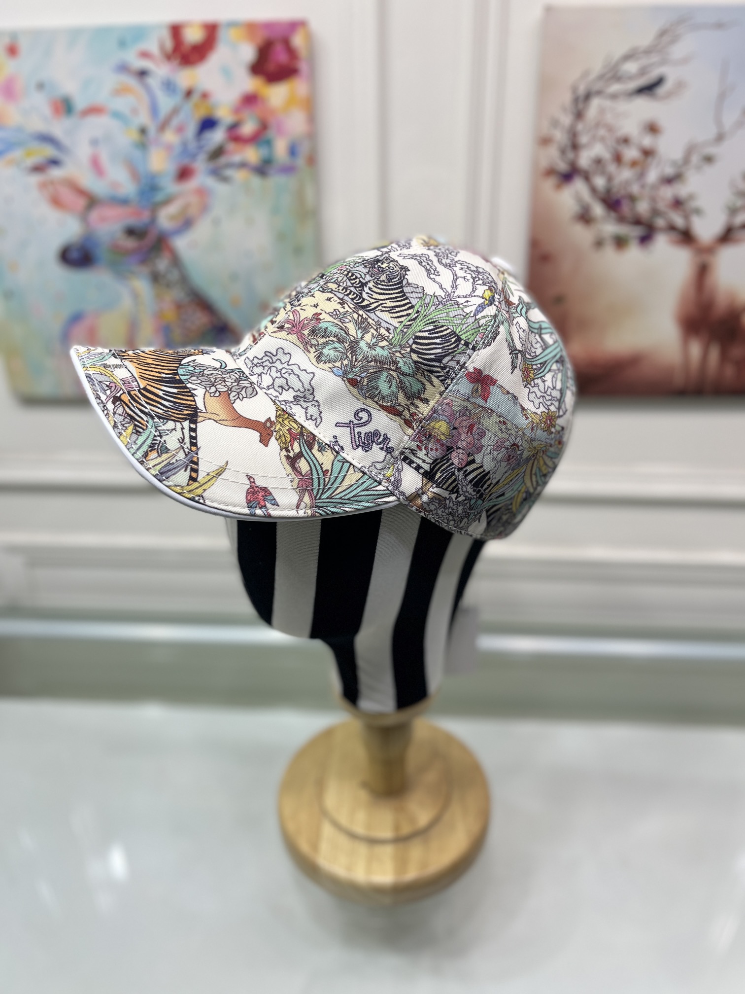 Gucci Canvas Baseball Hat Tiger White Gucci Hat - Soul Replicas