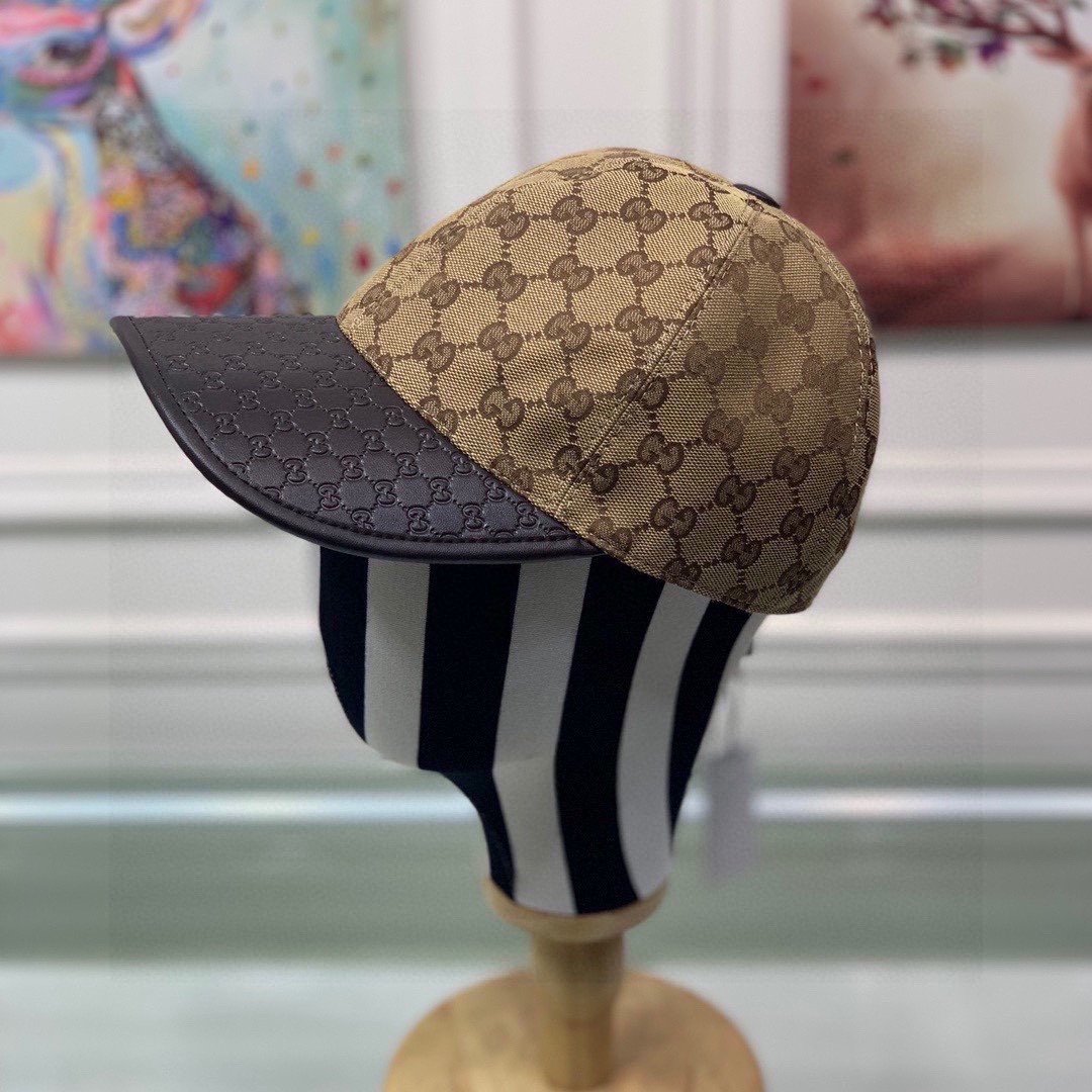 Gucci Canvas Baseball Hat Brown Gucci Hat - Soul Replicas