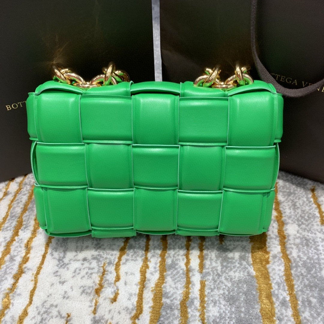 Bottega Veneta Chain Cassette Bag For Women 10.2in/26cm In Green 631421VBWZ03722 - Soul Replicas