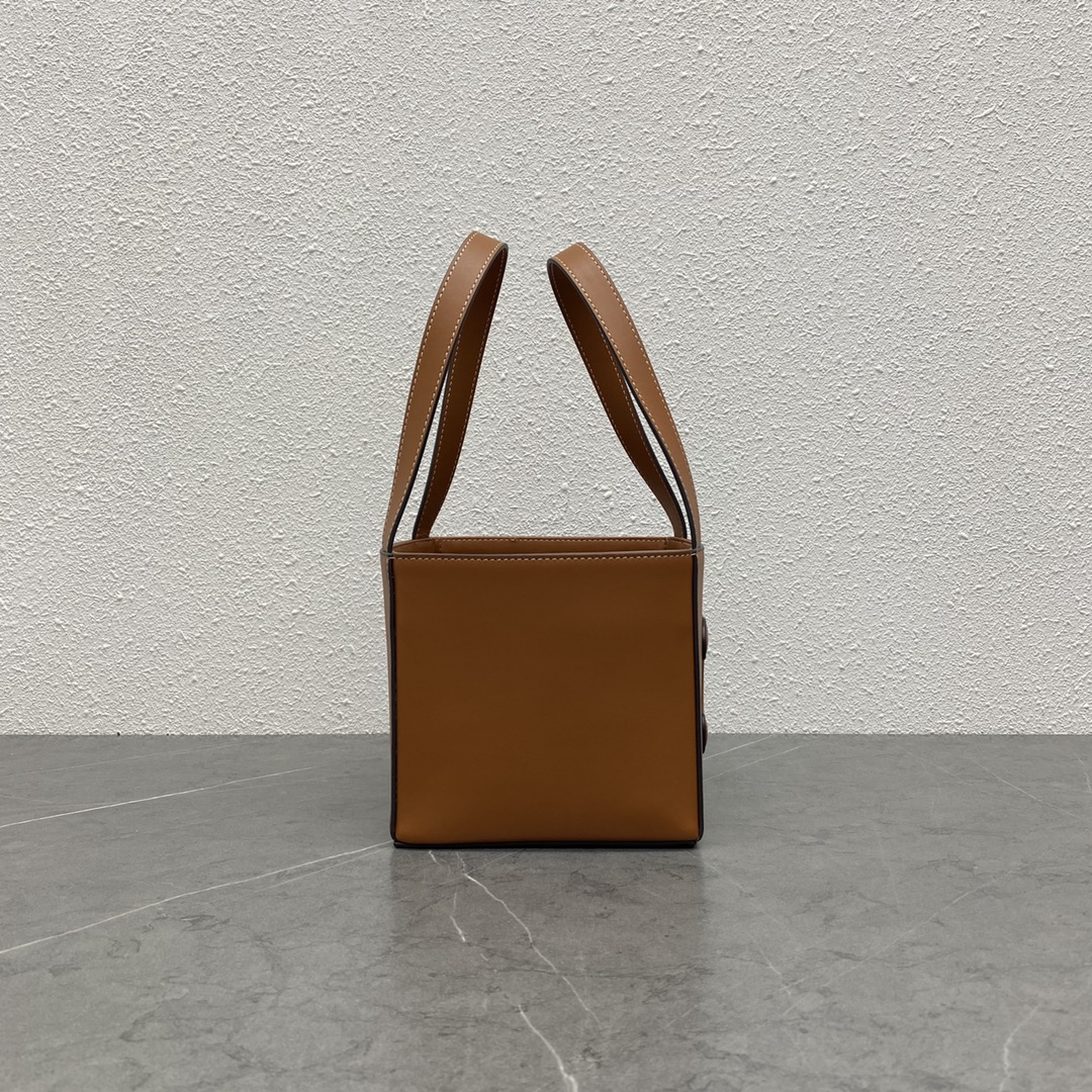 Celine Cube Bag Cuir Triomphe Square Tan For Women 6in/15cm  - Soul Replicas