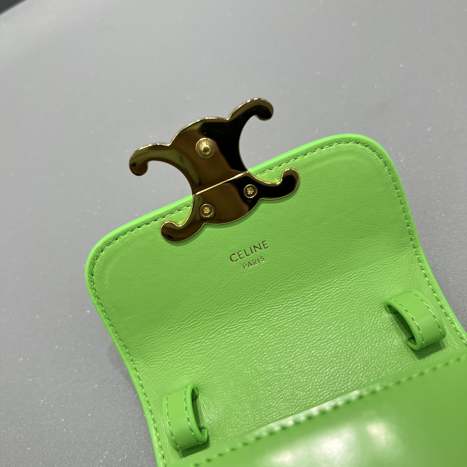 Celine Teen Triomphe Bag Green For Women 7in/19cm  - Soul Replicas