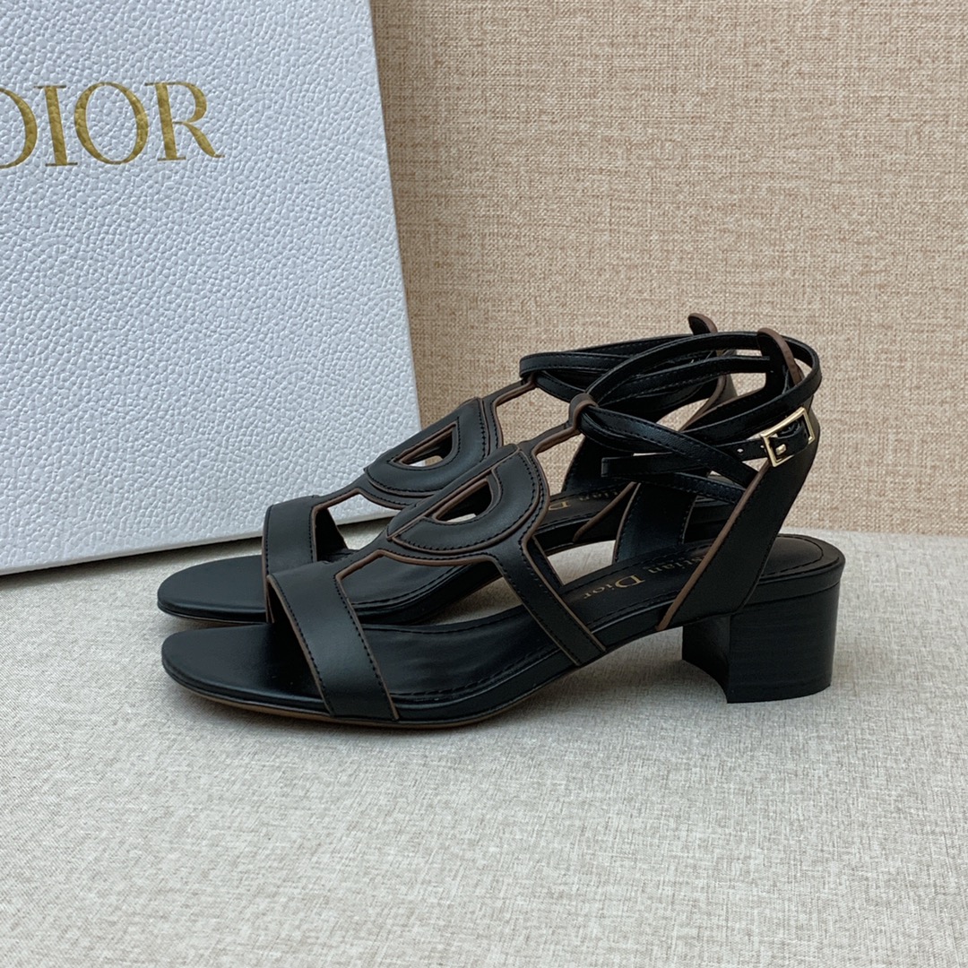 Christian Dior D Club Sandal 1.7 Inches Black For Women CD - Soul Replicas