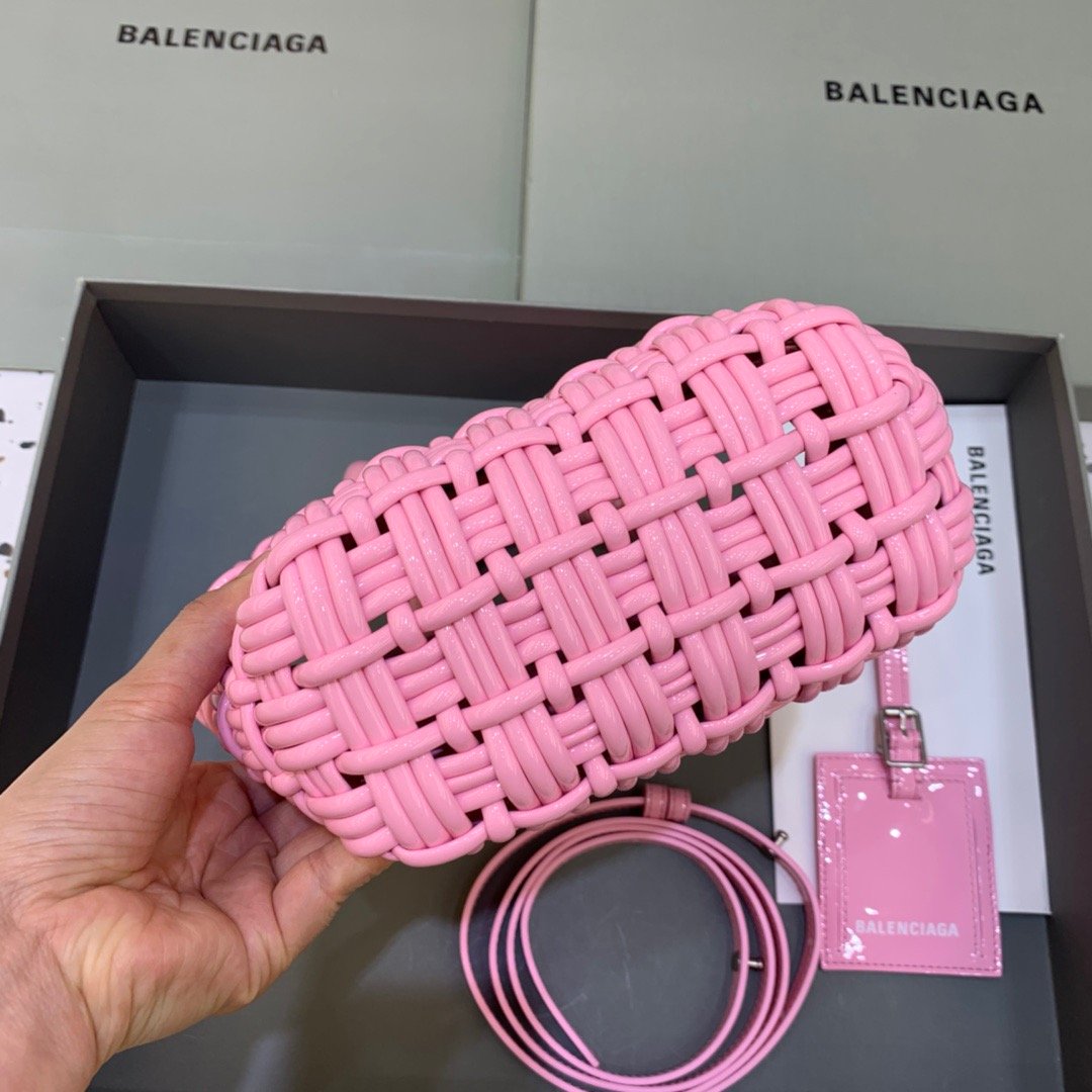 Balenciaga Bistro XS Basket With Strap In Pink. For Women. Women-s Bags 16.1in/41cm - Soul Replicas