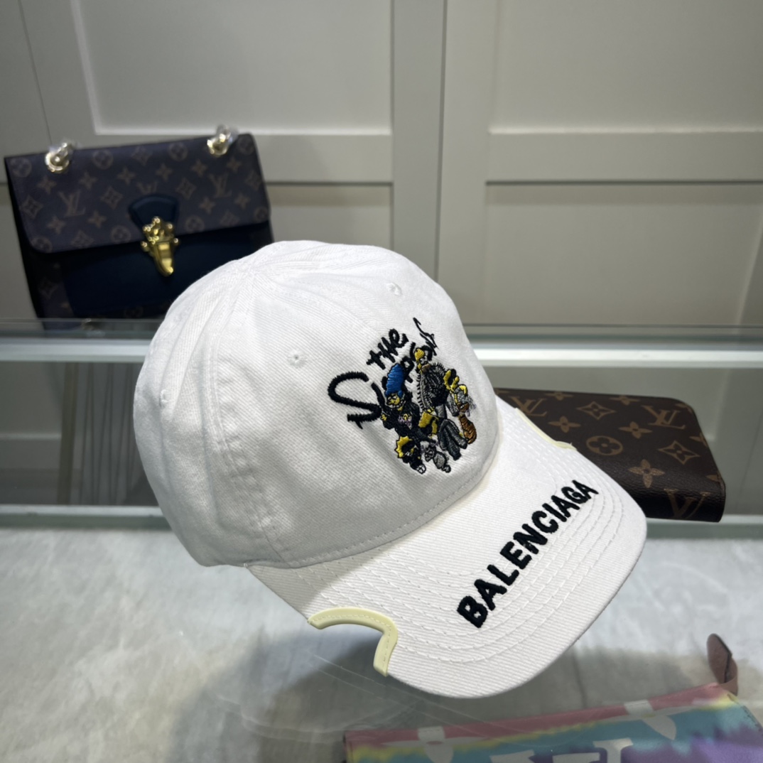 Balenciaga Logo Cap White Cap - Soul Replicas