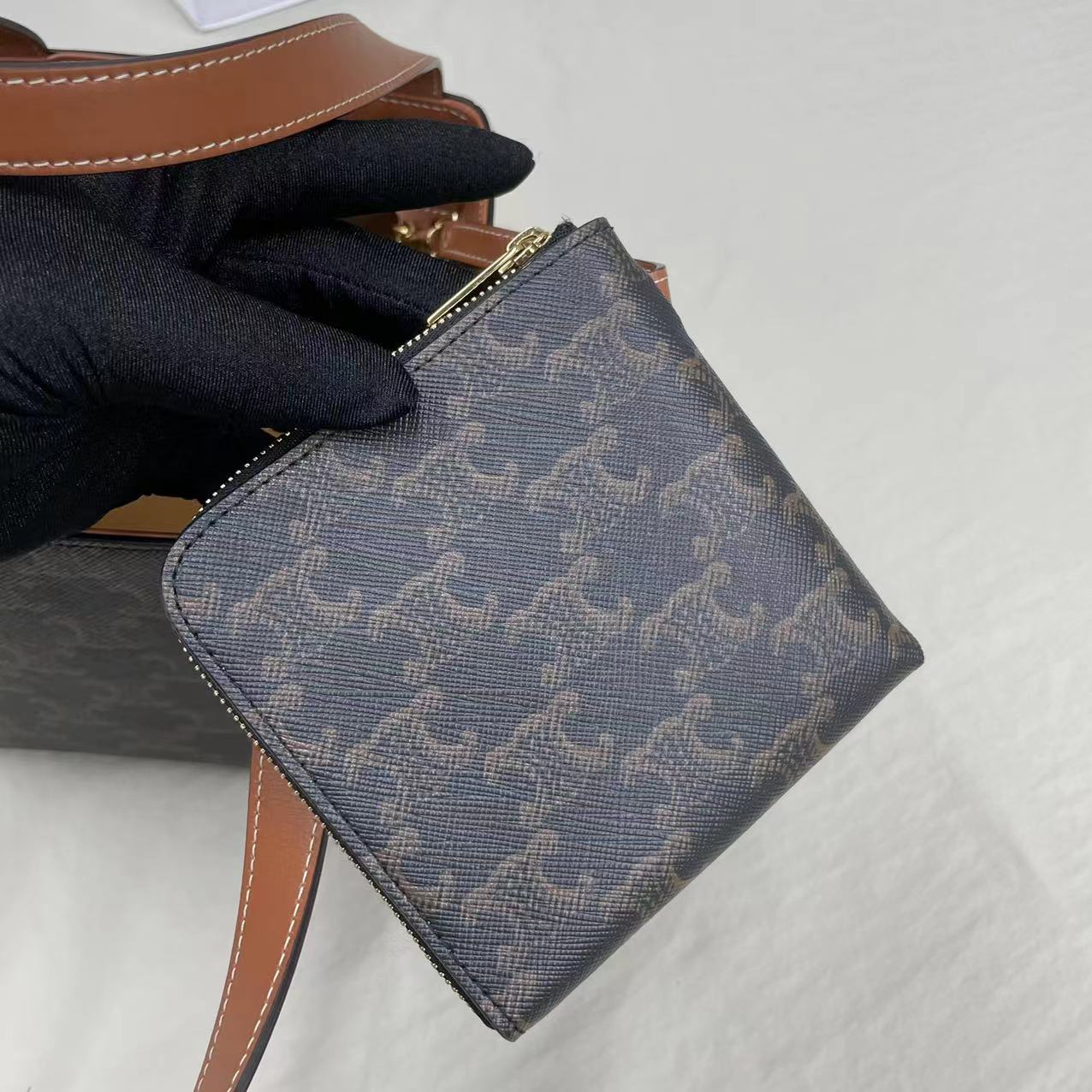 Celine Cuir Triopé Canvas Cube Bag Triumph Tan For Women 6in/15cm 199202EIN.04LU - Soul Replicas