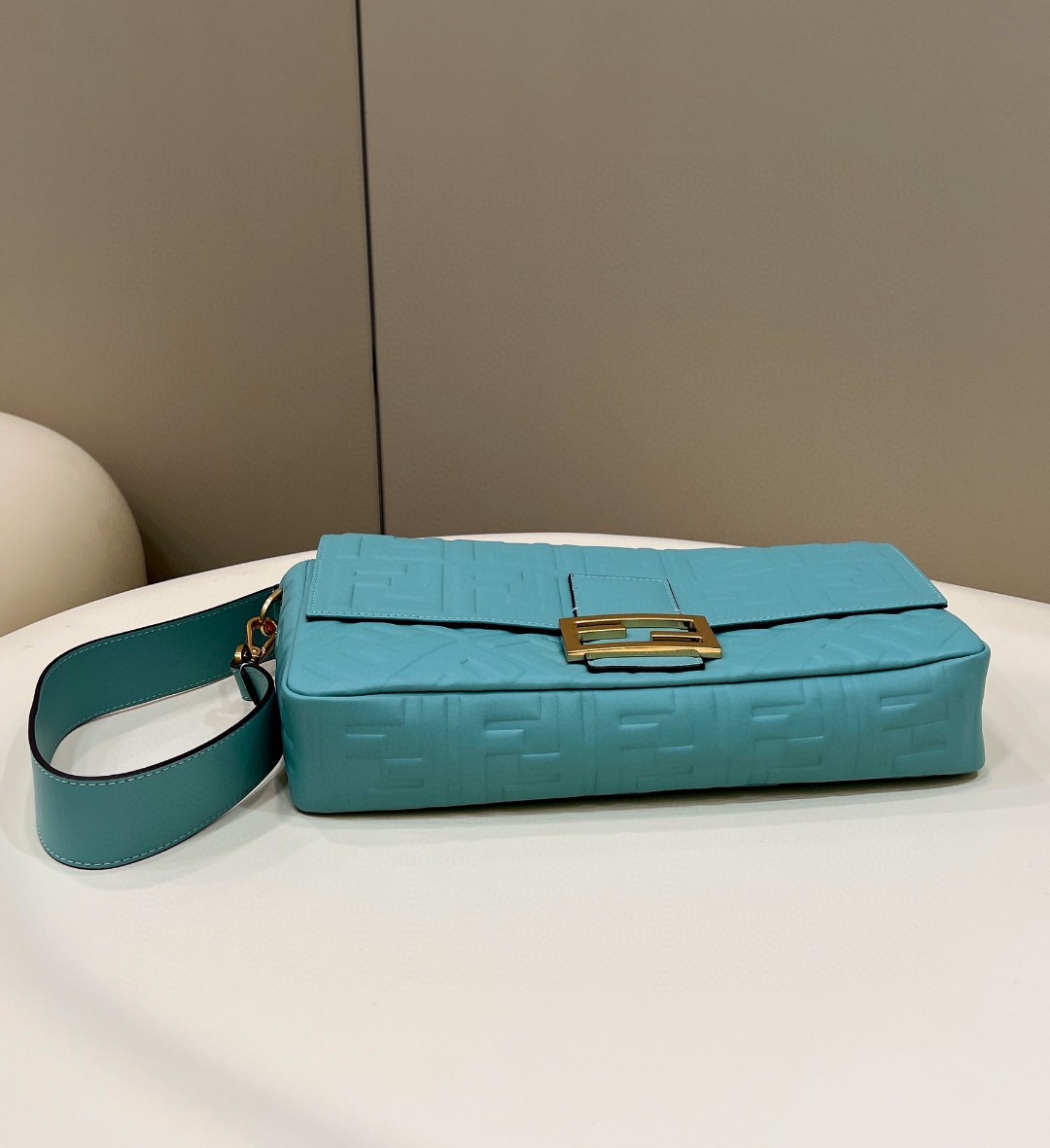 Fendi Baguette Medium Mint Green Bag For Woman 27cm/10.5in 8BR600A72VF1IV6 - Soul Replicas
