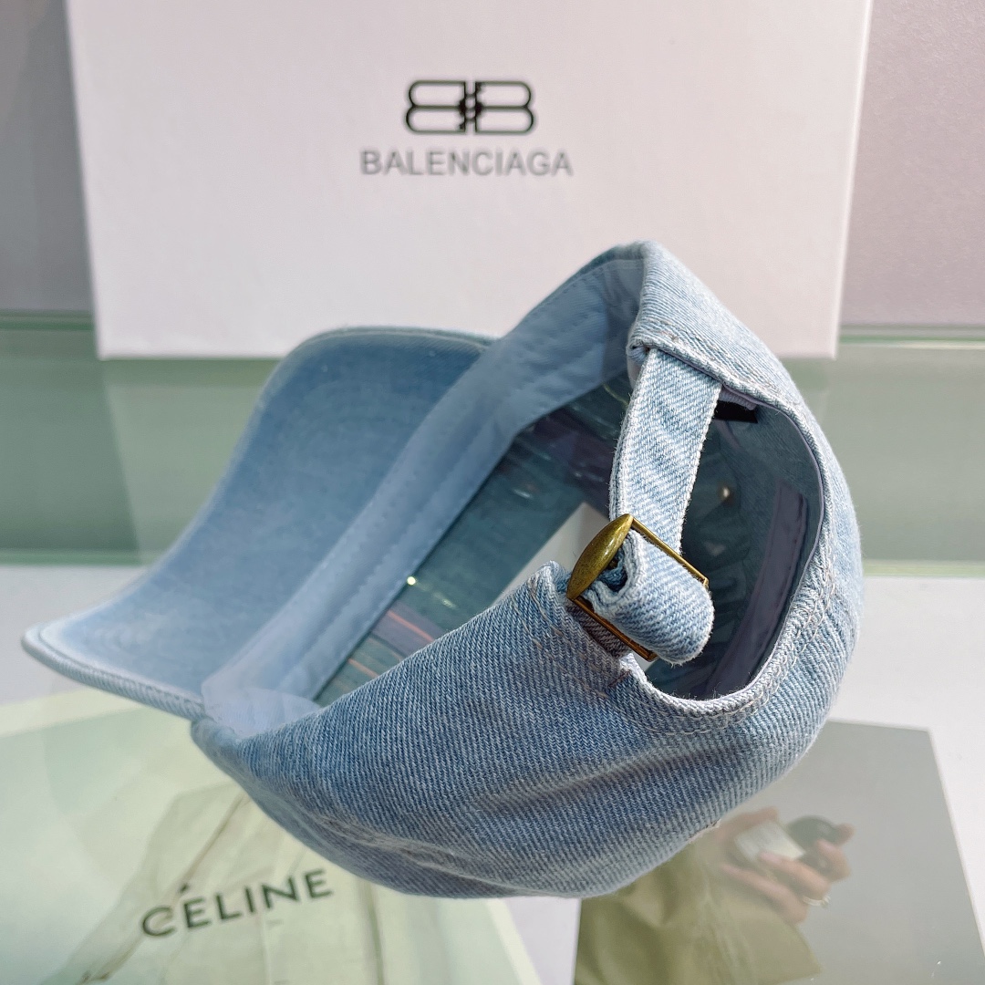 Balenciaga Logo Front Cap In Blue - Soul Replicas