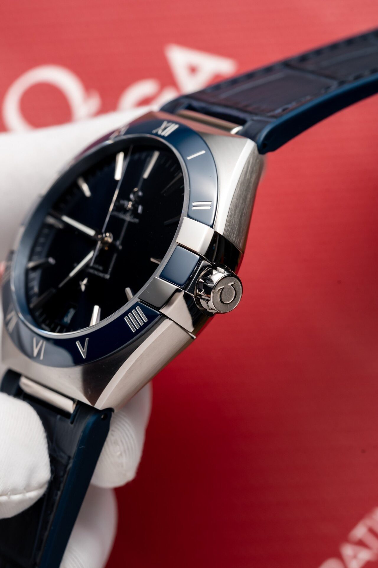 Omega Constellation Replica 11 Watch Blue Dial Leather Strap 41mm - Soul Replicas