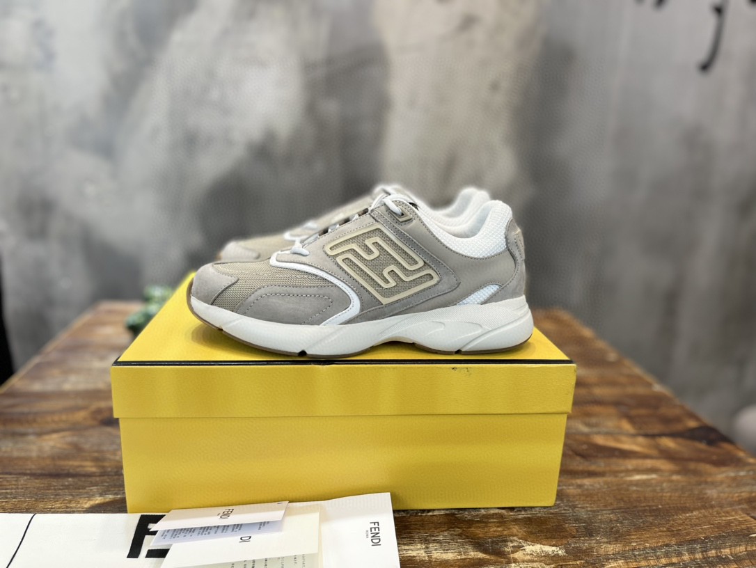 Fendi Nubuck Faster Grey For Women - Soul Replicas
