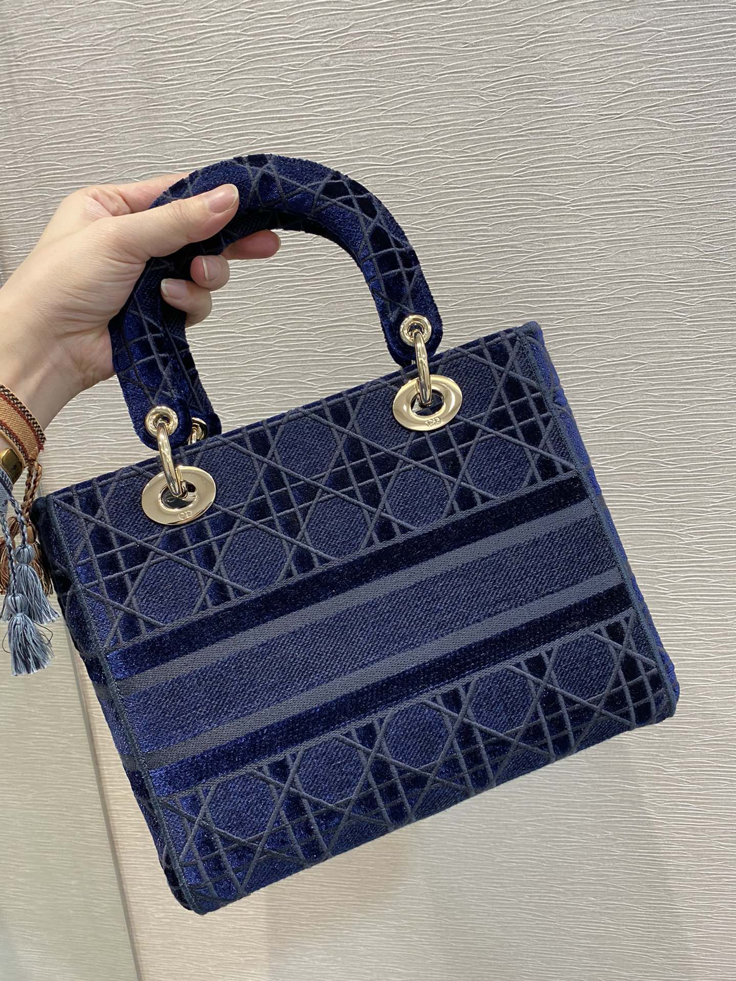 Christian Dior Small Lady D-Lite Blue Bag For Women 9.5in/24cm CD - Soul Replicas