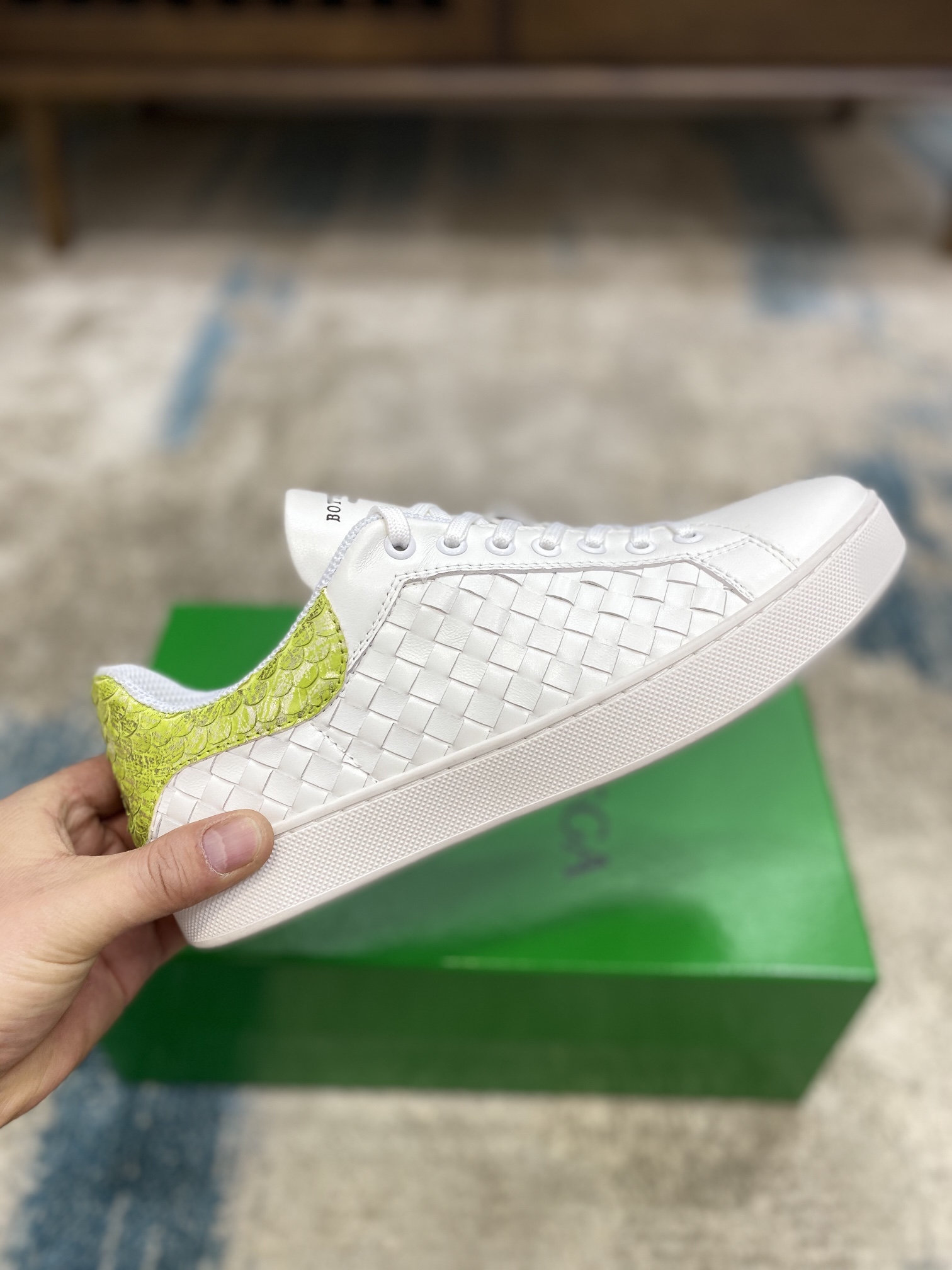 Bottega Veneta Men's With Fin Sneakers White Yellow For Men - Soul Replicas