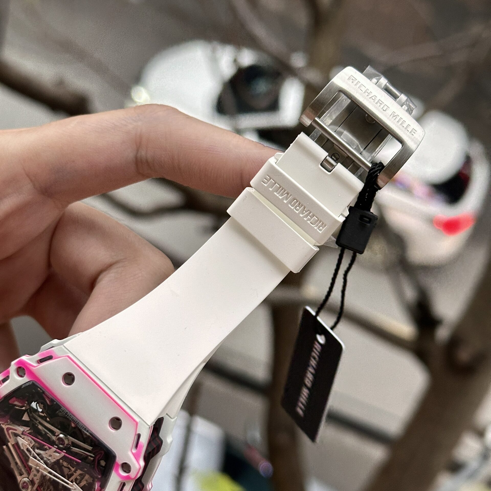 Richard Mille Replica Watch RM38-02 Tourbillon Rubber Strap 43.7mm - Soul Replicas