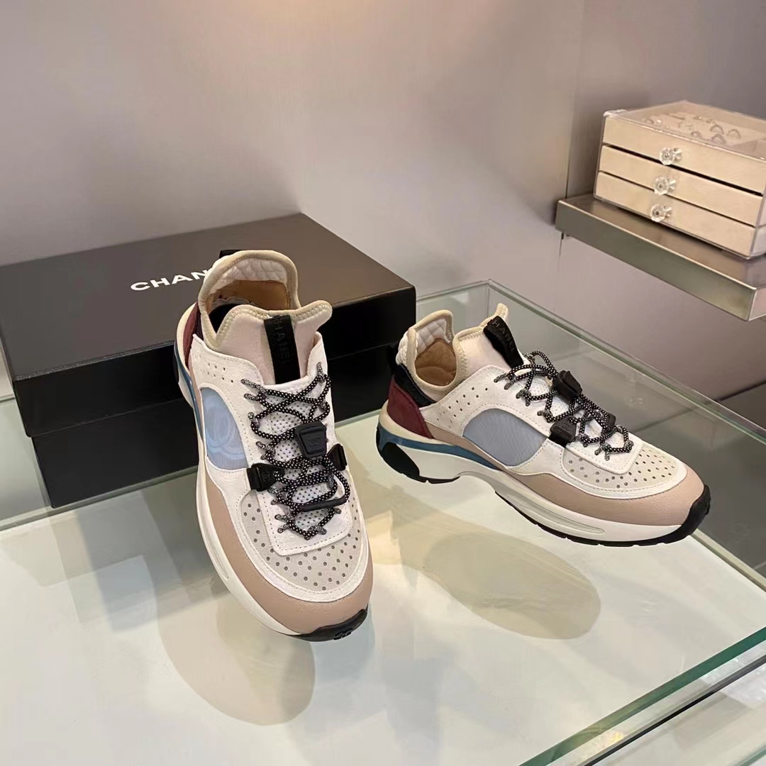 Chanel Women's Sneakers Beige And Blue For Women - Soul Replicas
