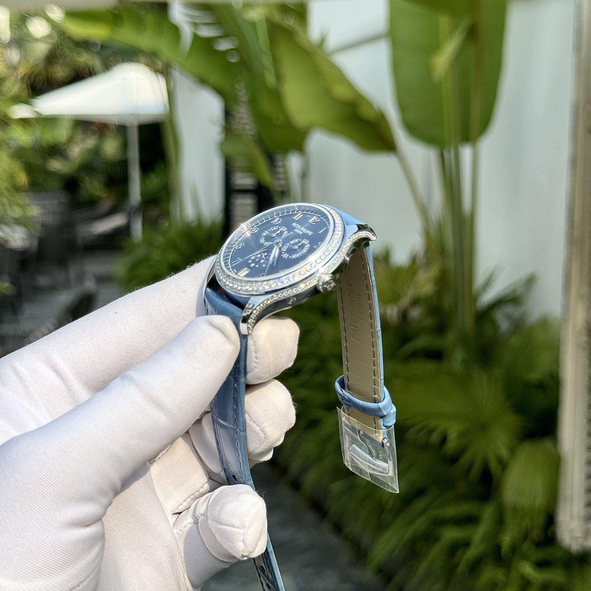 Patek Philippe Replica Watches Complications 4947G Blue Dial Leather Strap 38mm - Soul Replicas