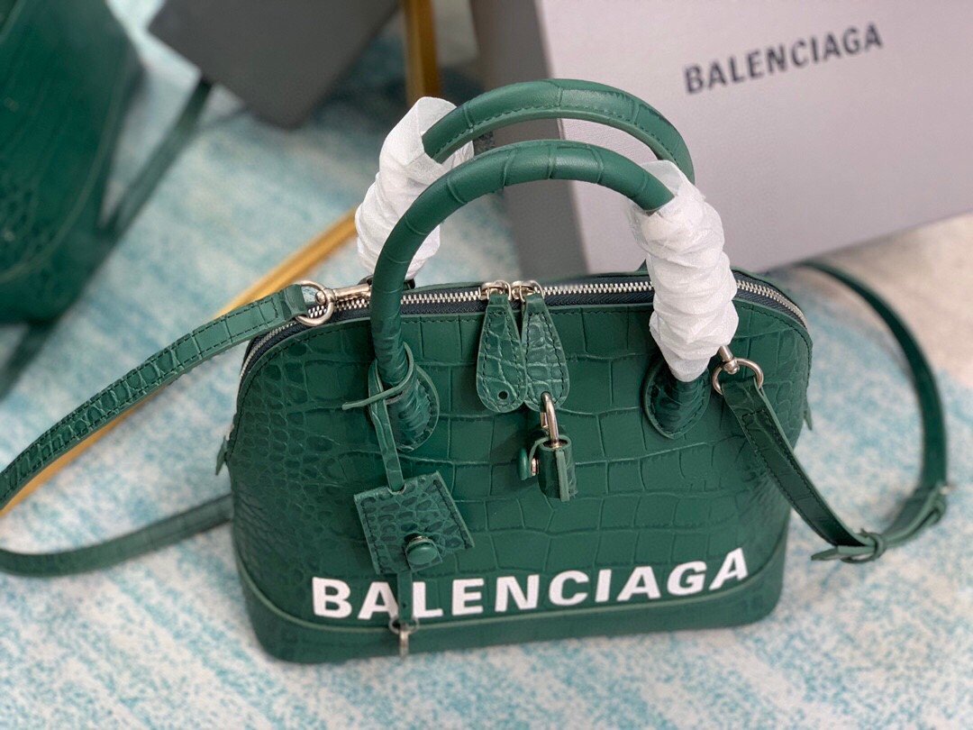 Balenciaga Ville XXS Handbag In Dark Green. For Women. Women-s Bags 8.6in/22cm - Soul Replicas