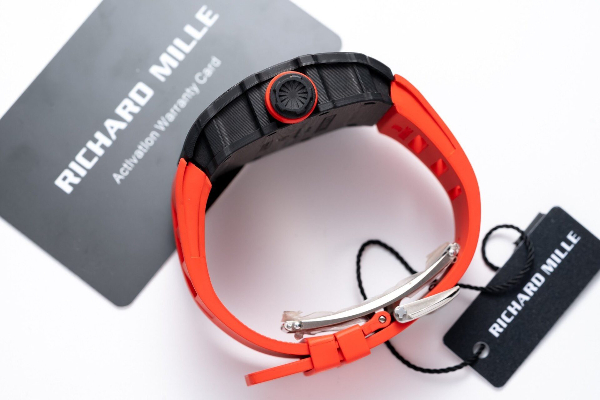 Richard Mille RM35-01 Replica 1:1 Watch Red Rubber Strap 45mm - Soul Replicas