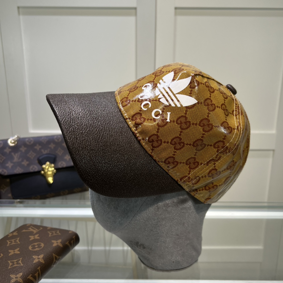Gucci x Adidas Baseball Hat Brown Gucci Hat ‎696475 4HAP2 7164 - Soul Replicas