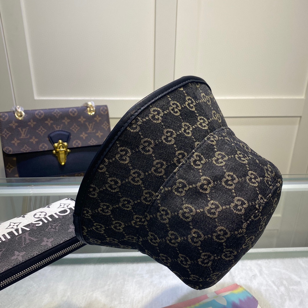 Gucci Denim Bucket Hat Black Gucci Hat - Soul Replicas