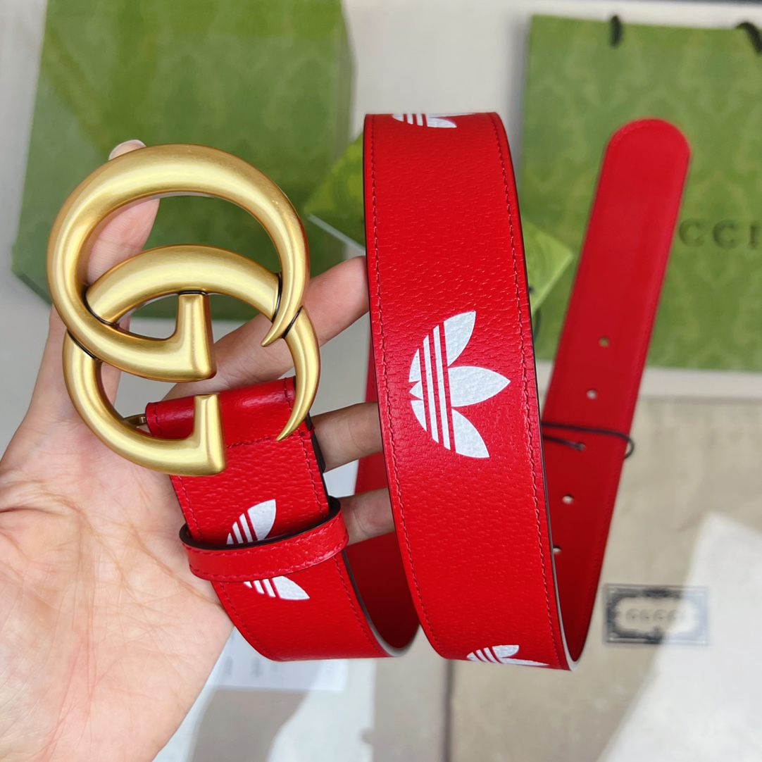 Gucci Marmont Reversible Belt Red. Women Belt - Soul Replicas