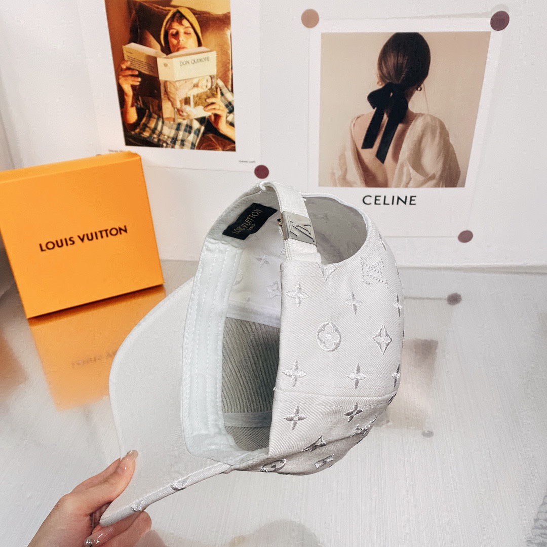 Louis Vuitton Casquette Be My Cap White LV Cap - Soul Replicas