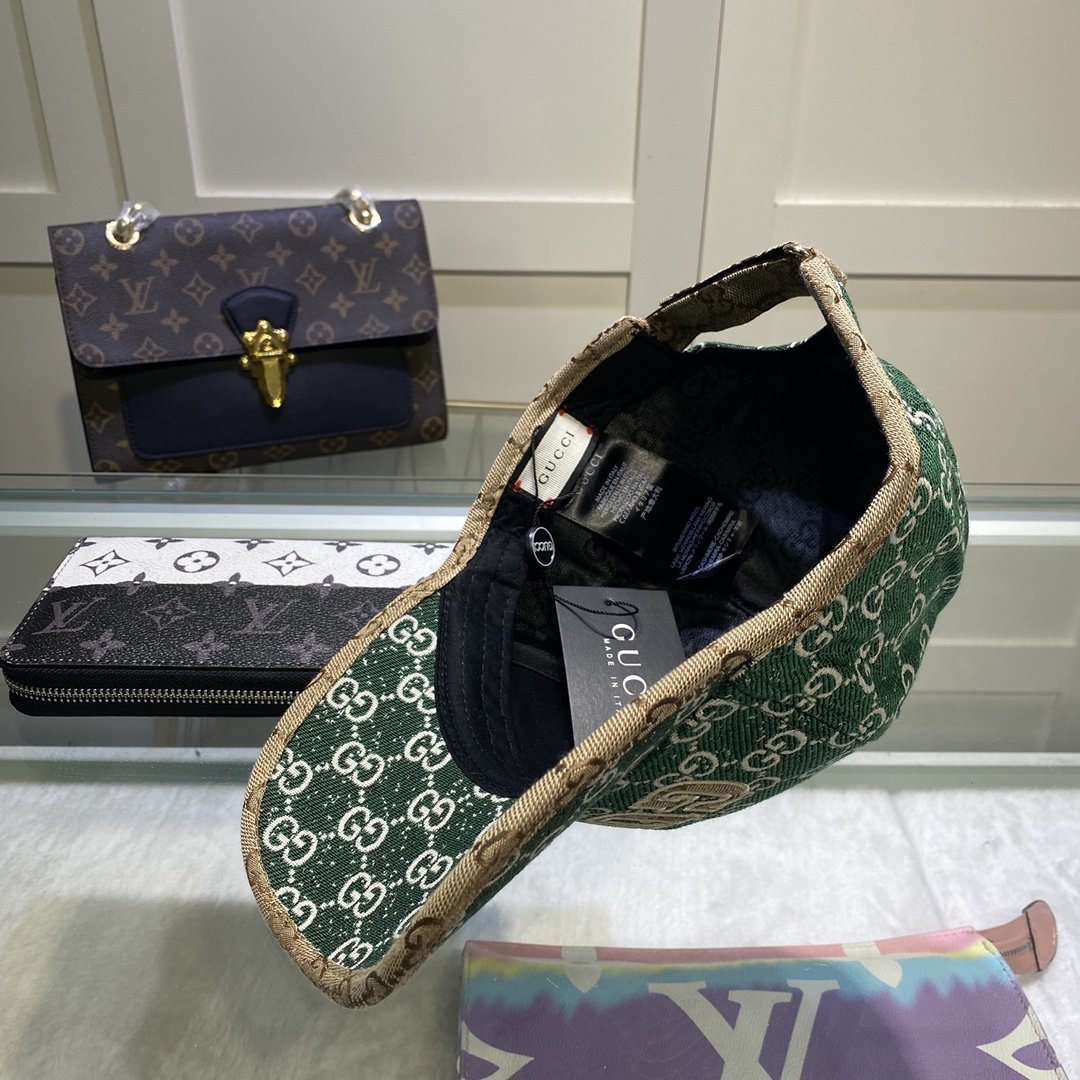 Gucci Canvas Baseball Cap Green - Soul Replicas