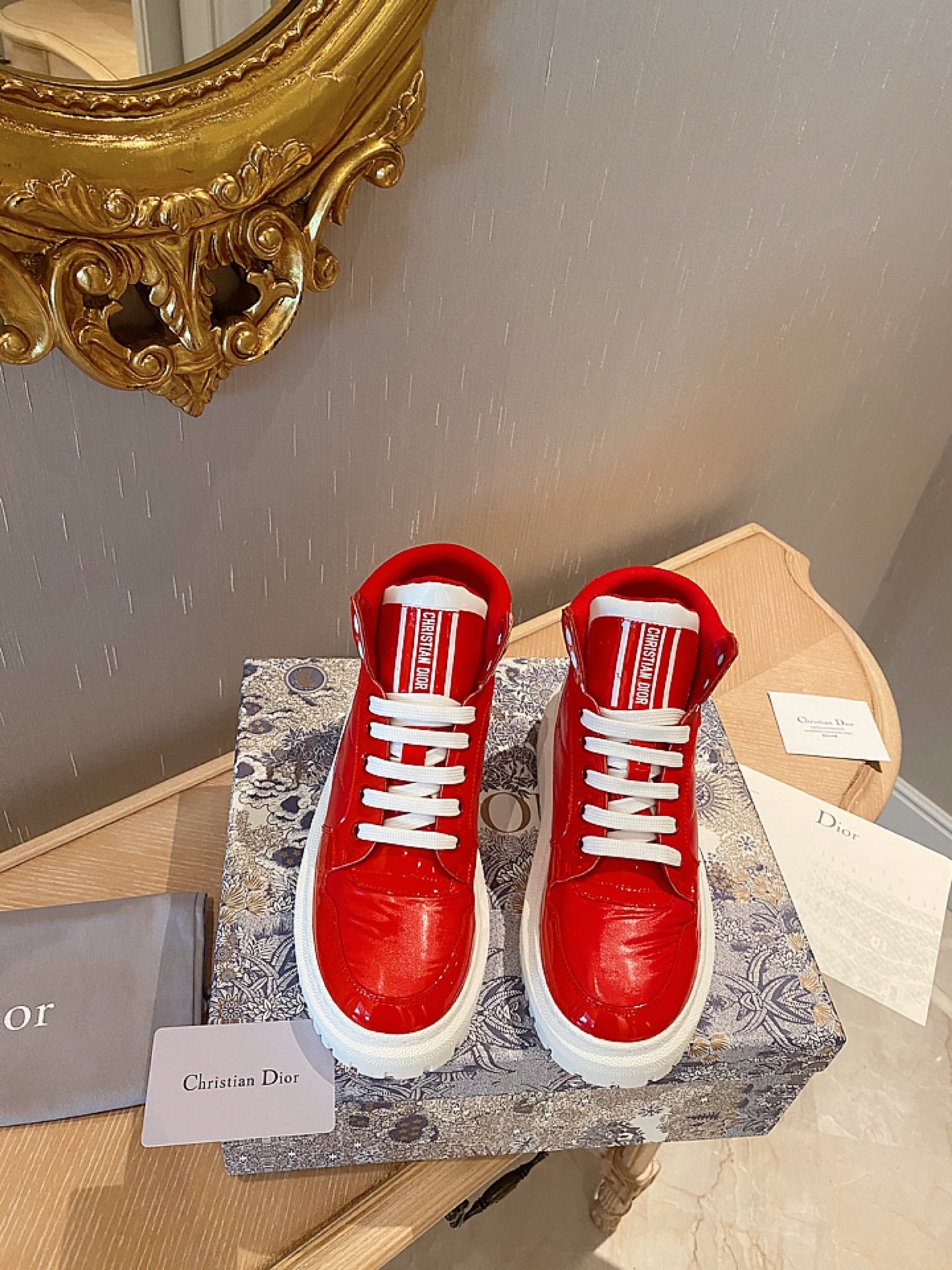 Christian Dior D-Player Patent-Trim Red For Women CD - Soul Replicas