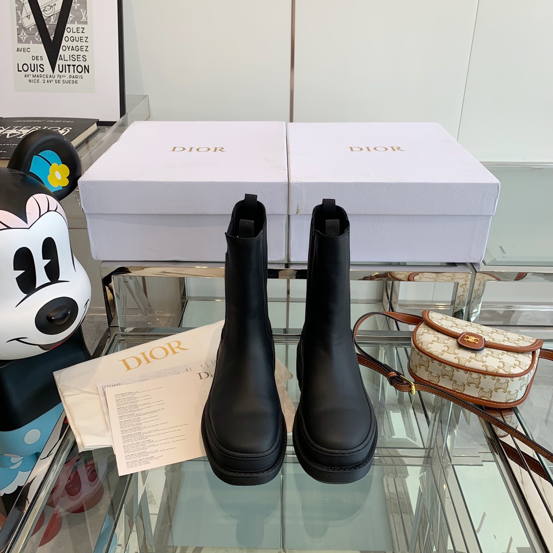 Christian Diorcamp Ankle Boot Black Rubber and Neoprene Black For Women CD - Soul Replicas