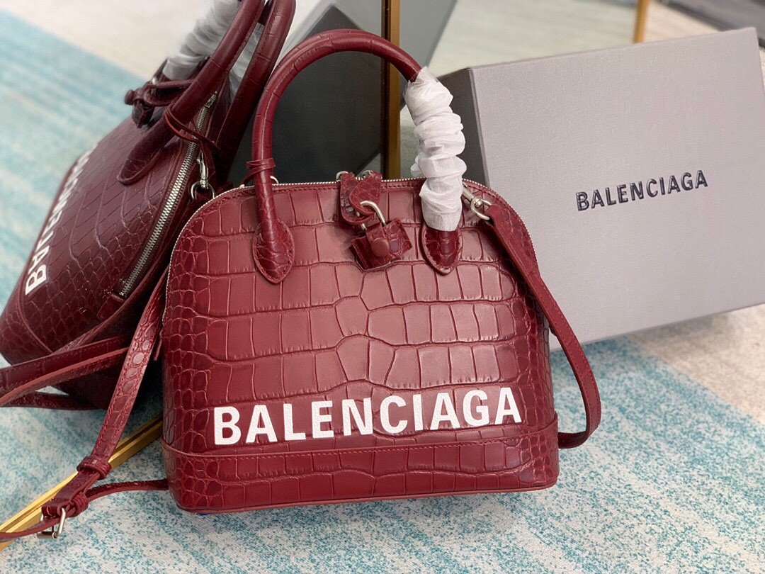 Balenciaga Ville XXS Handbag In Dark Red. For Women. Women-s Bags 8.6in/22cm - Soul Replicas