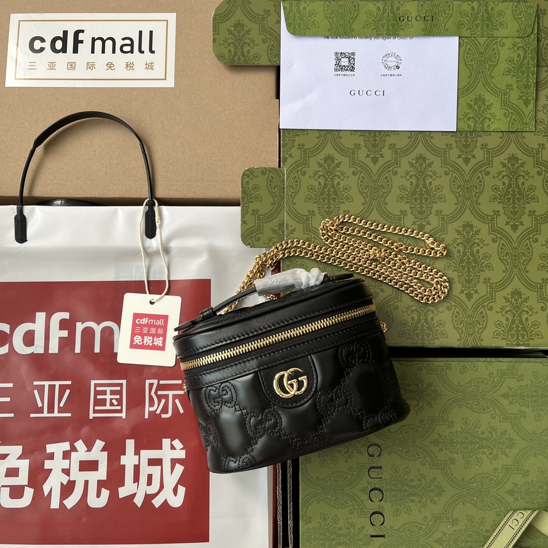 Gucci Quilted Gucci Mini Handbag Black For Women. Women-s Bags 6.3in/16cm Gucci 723770 UM8IG 1000 - Soul Replicas