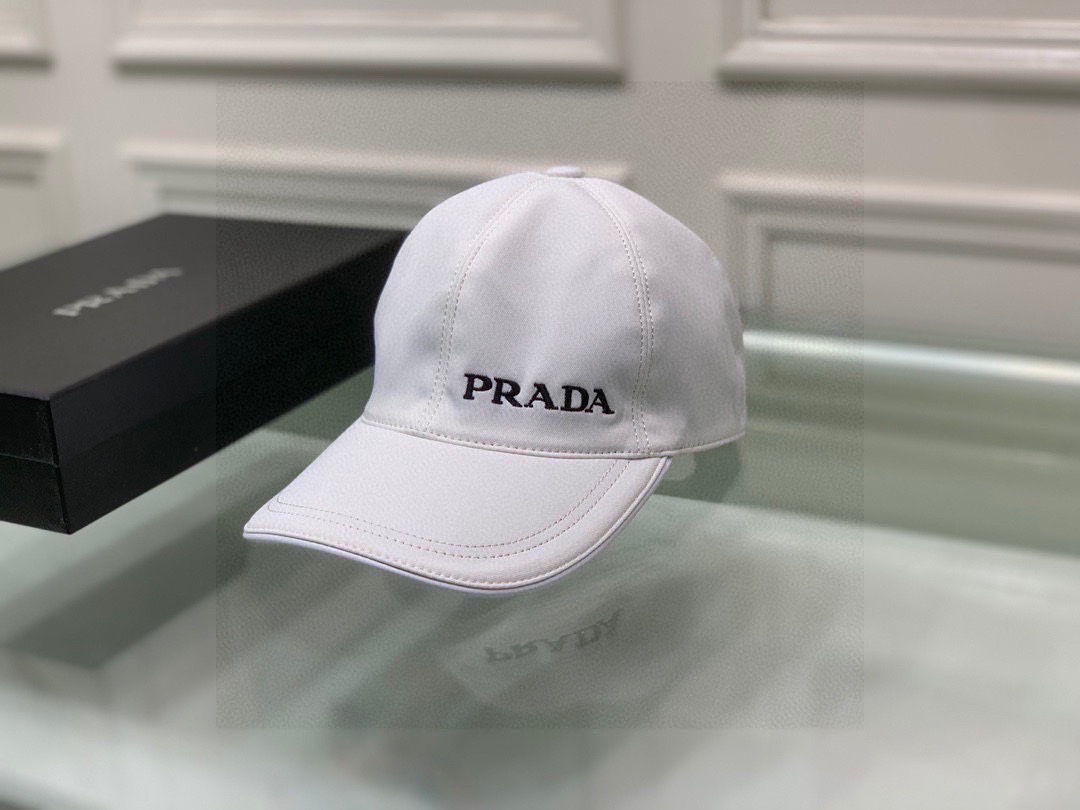 Prada Denim Baseball Cap White Prada Cap - Soul Replicas