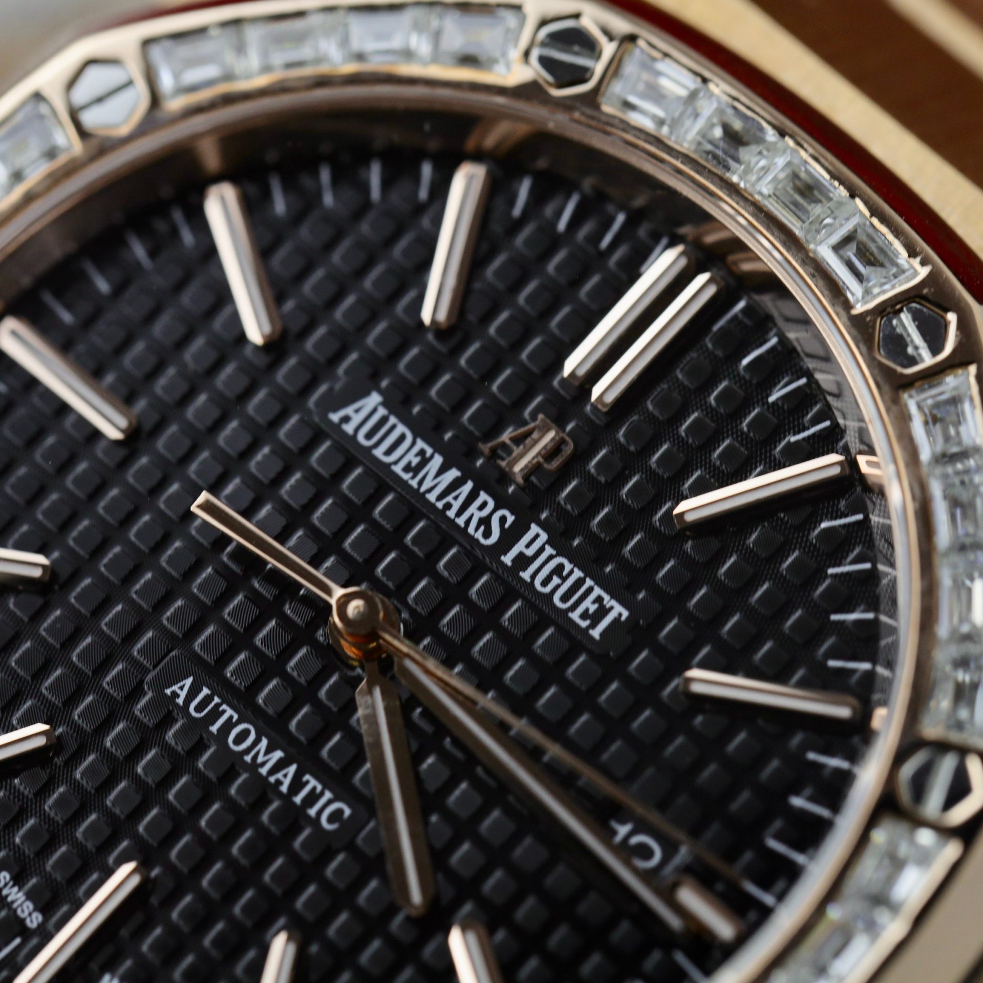 Audemars Piguet Replica Watches Royal Oak 15400OR Custom Moissanite Diamonds 41mm - Soul Replicas