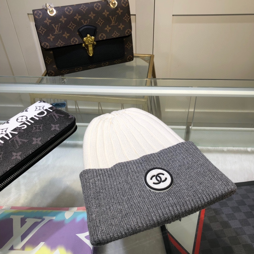 Chanel Beanie In Grey & White - Soul Replicas