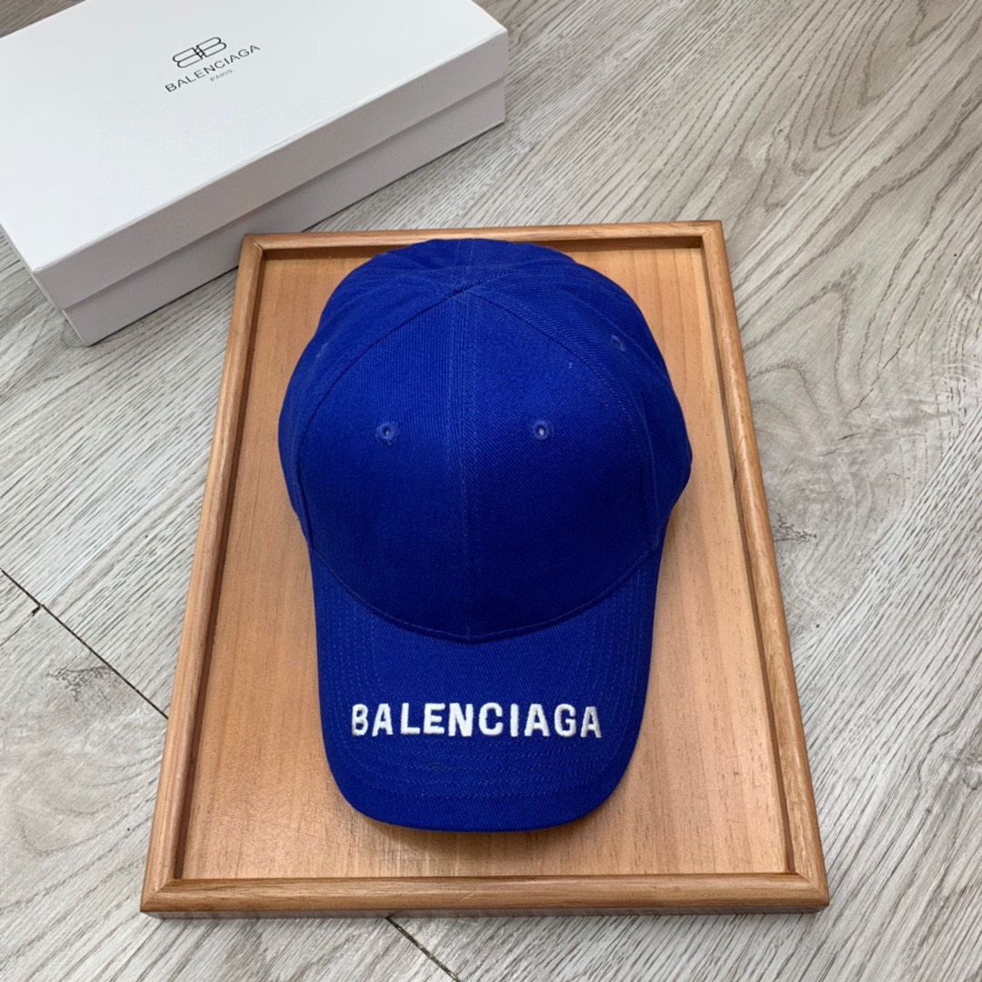 Balenciaga Logo Visor Cap In Blue - Soul Replicas