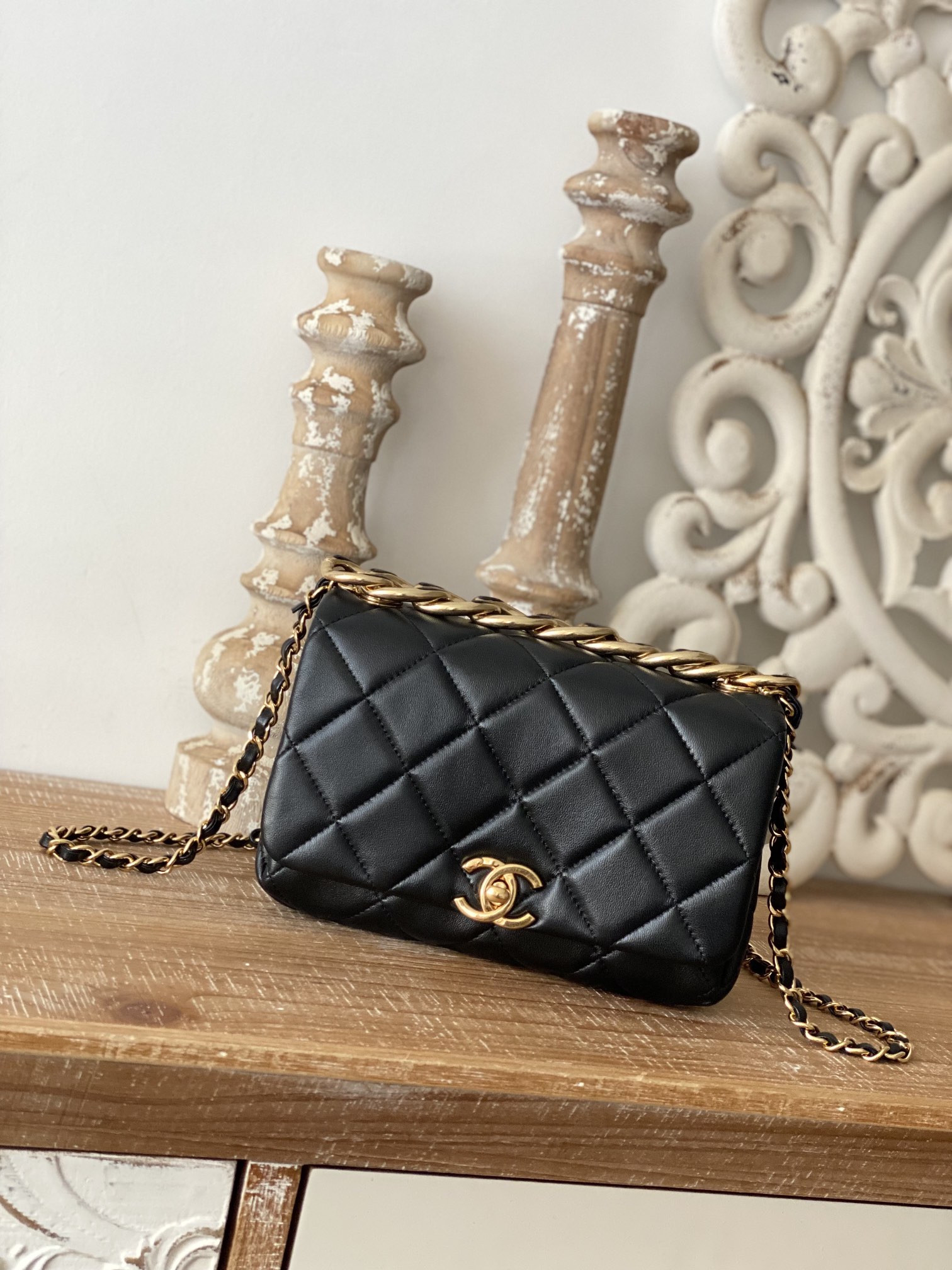 Chanel Classic Diamond Flap Bag Black For Women. Women-s Bags 9.1in/23cm - Soul Replicas