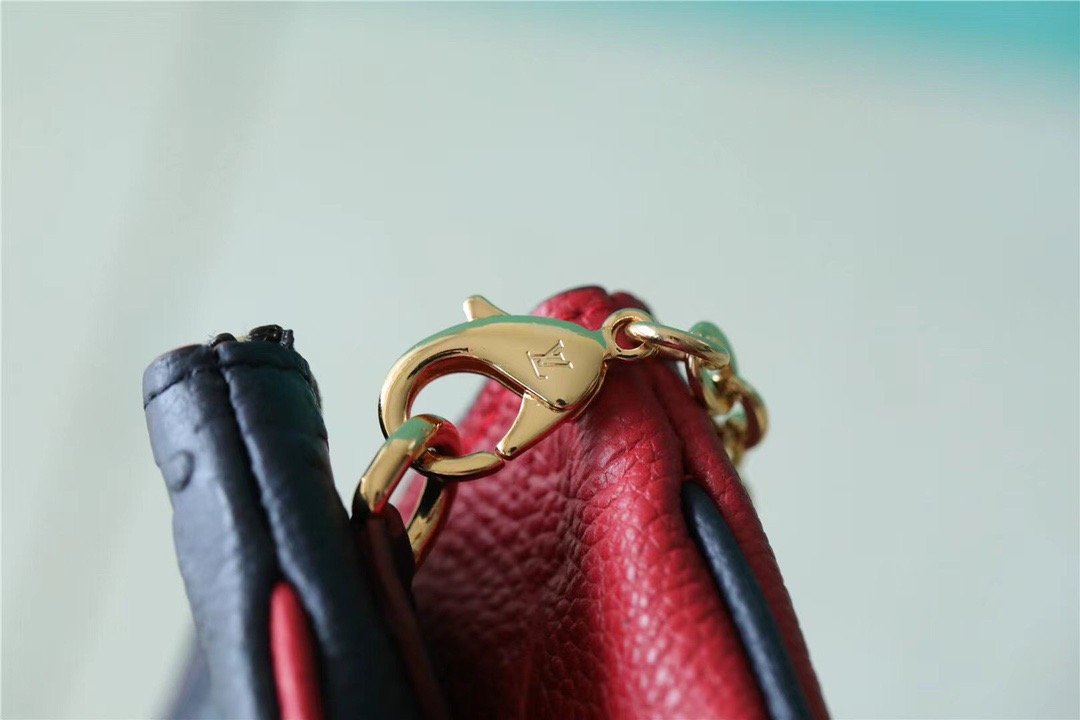 Louis Vuitton Double Zip Pochette Monogram Empreinte Black/Red For Women. Women-s Handbags. Shoulder and Crossbody Bags 7.9in/20cm LV - Soul Replicas