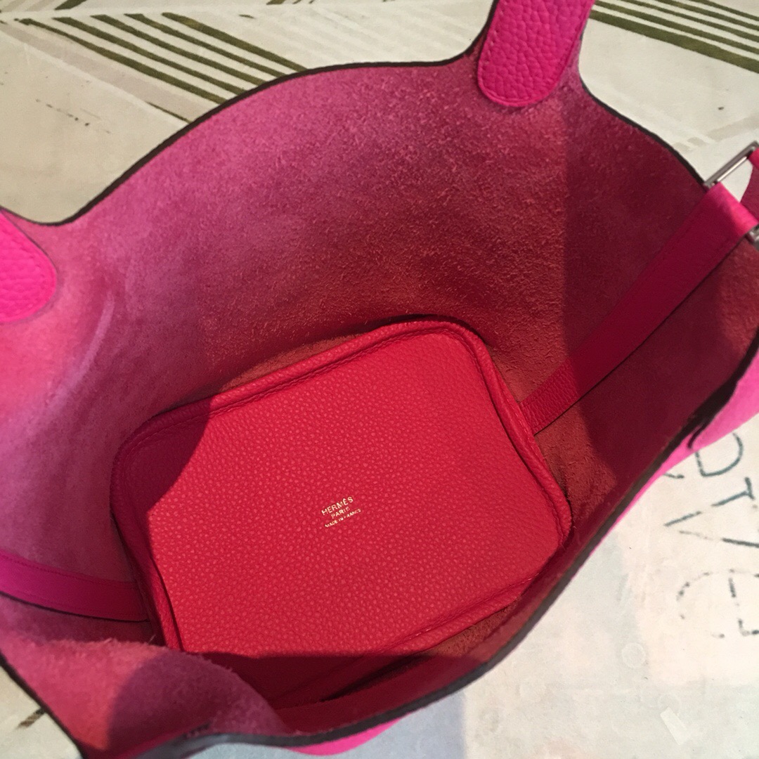 Hermes Picotin Lock 18 Pink Clemence Palladium Hardware For Women 7.5in/19cm - Soul Replicas