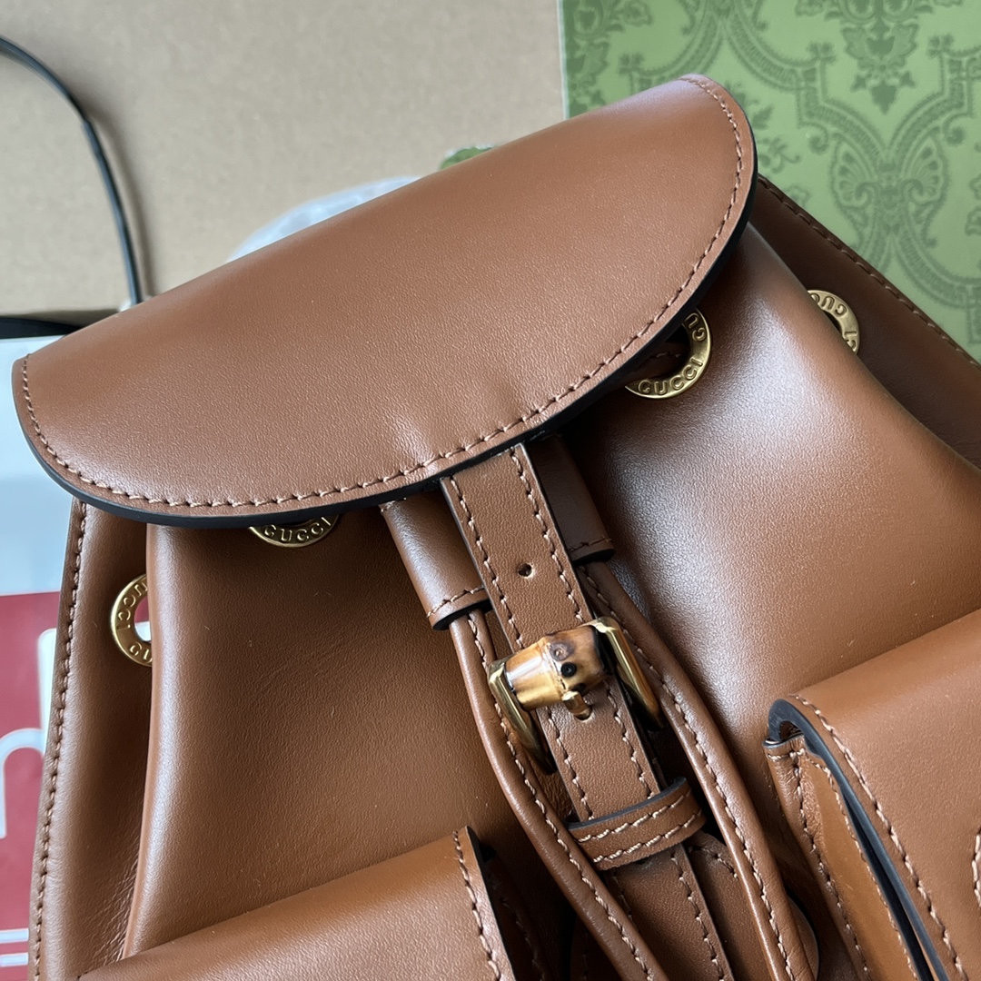 Gucci Bamboo Small Backpack Brown For Women. Women-s Bags 8.6in/22cm Gucci ‎‎702101 UZY0T 2535 - Soul Replicas