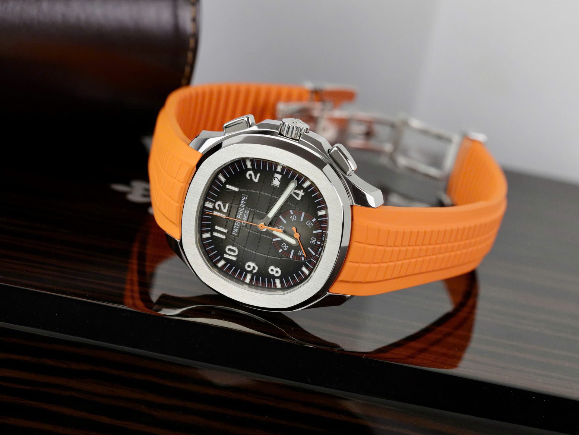 Patek Philippe Aquanaut 5968A Replica 11 Watch Orange Rubber Strap 42.2mm - Soul Replicas