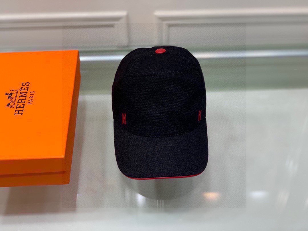 Hermes Davis H Primavera Cap Black Hermes Cap - Soul Replicas