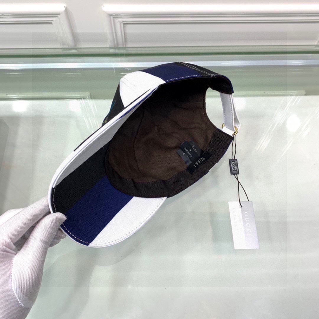 Gucci Canvas Baseball Hat White/Blue Gucci Hat - Soul Replicas