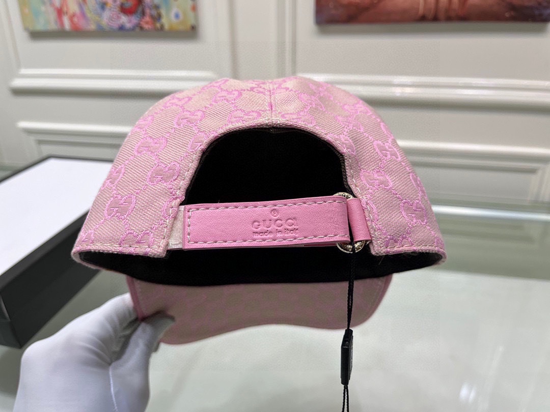 Gucci Canvas Baseball Cap Pink - Soul Replicas