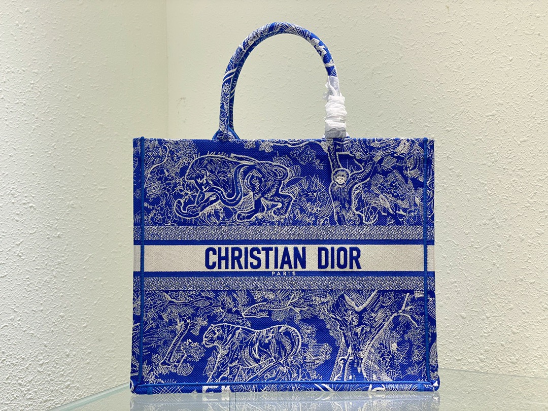 Christian Dior Large Dior Book Tote Blue. For Women. Women's Handbags 16.5in/42cm CD M1286ZRVJ_M808 - Soul Replicas