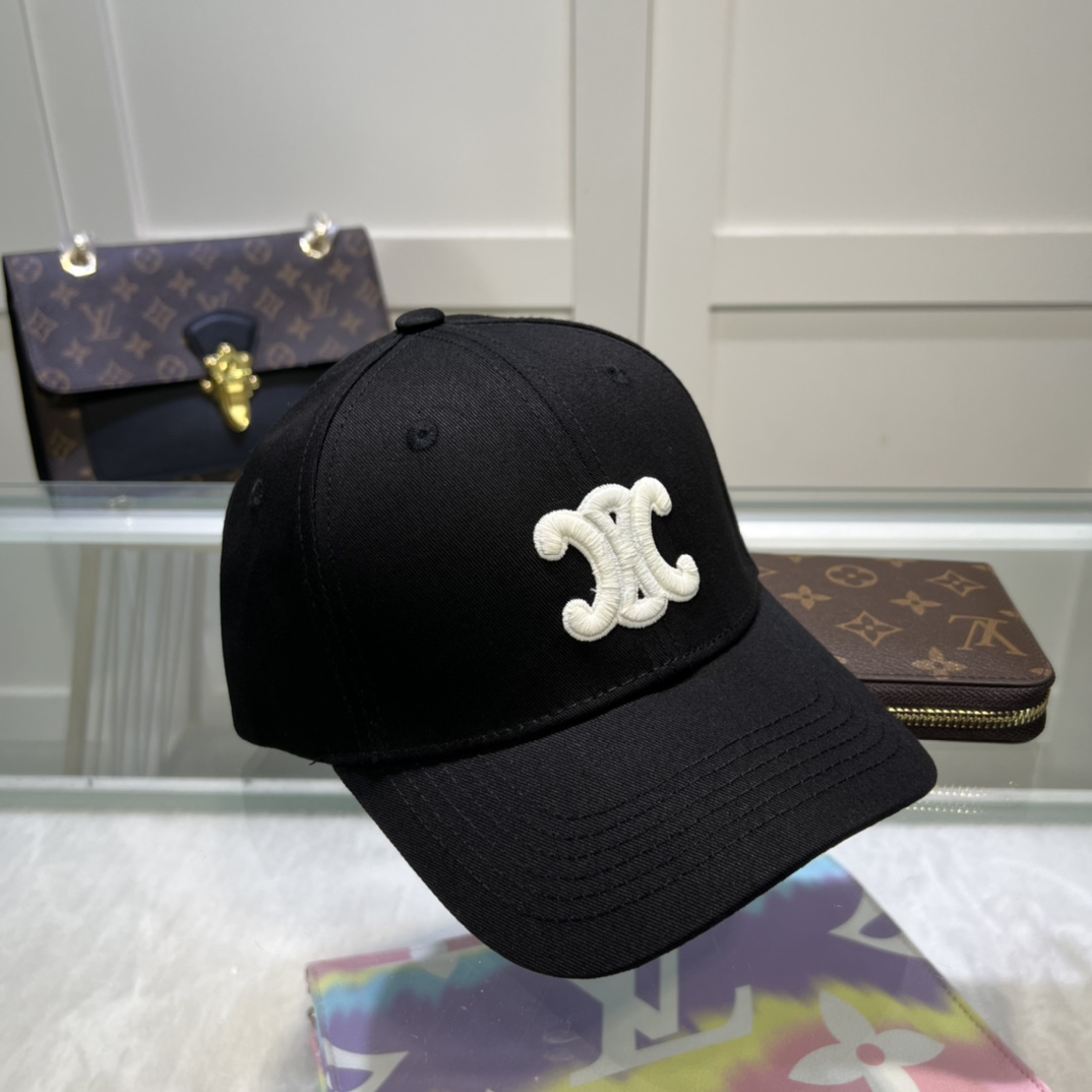 Celine Triomphe Baseball Cap Black Celine Cap - Soul Replicas