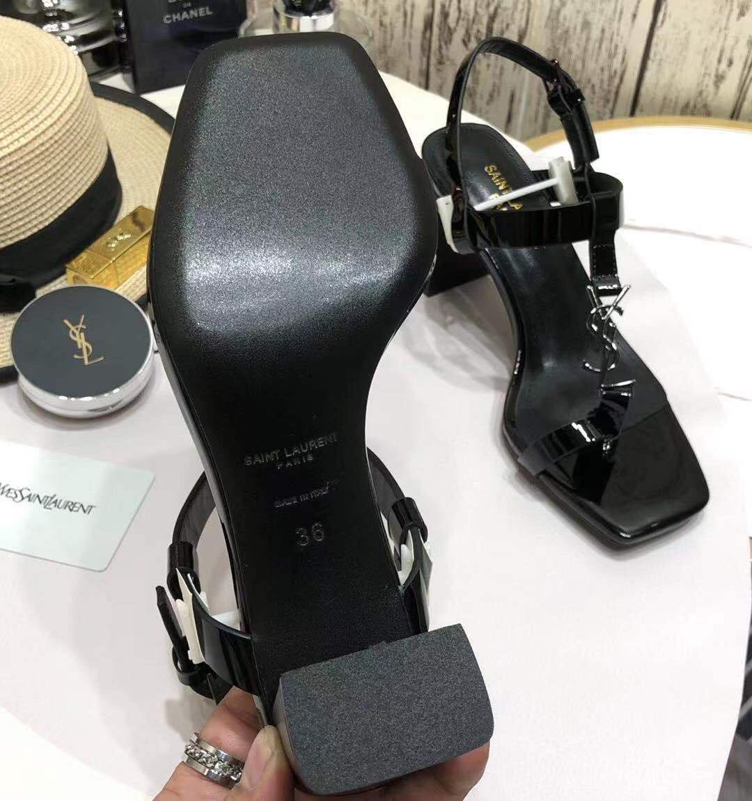 Yves Saint Laurent Women's Cassandra Heeled Sandals Black For Women YSL - Soul Replicas